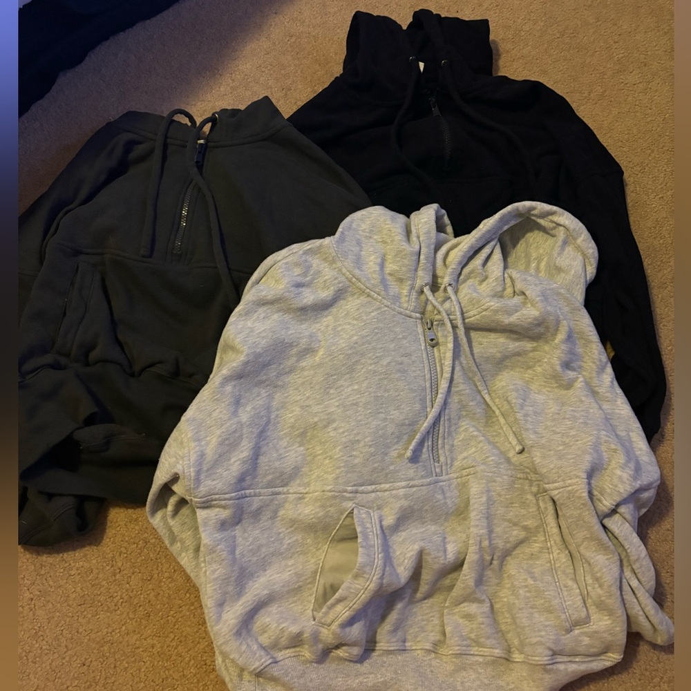 Old Navy cropped quarter zip hoodies